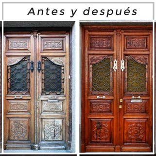 Restauración de puertas rústicas y antiguas. Trabajos realizados por Pintdevaj, empresa de pintura y decoración en Toledo y Madrid